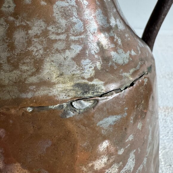 Vintage Metal Jug With Lots of Tarnishing and Wear - Picture 6 of 10